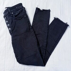 Abercrombie and Fitch Super Skinny Ankle Mid Rise Distressed Jeans Women's 27/4R